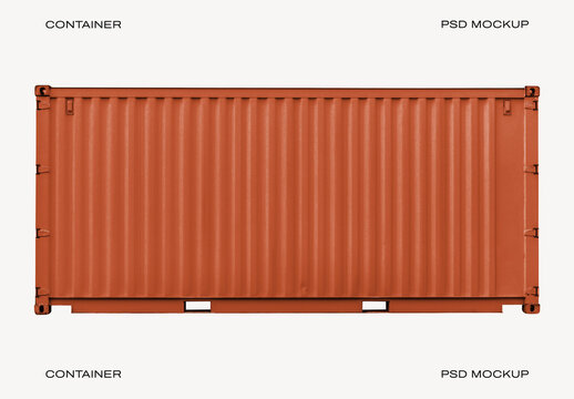Realistic Container Mockup Design PSD