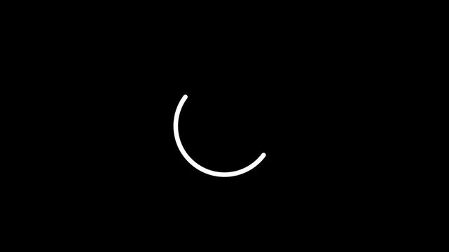 Circle loading animation with transparent background. loading icon for download progress.  4K Retro Motion Graphic Loop