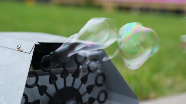 Soap bubble generator in slow mo