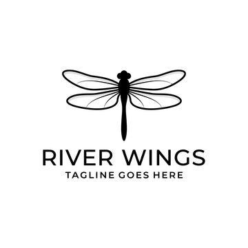 Elegant insect logo symbolizing agility and transformation, suitable for wellness or nature brands.