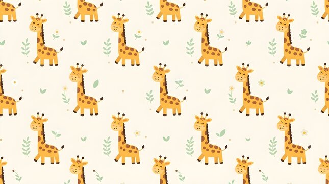 seamless background with giraffe