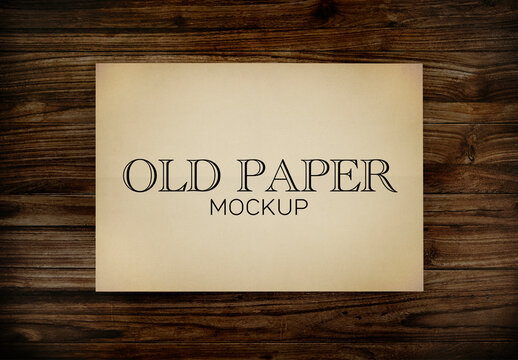 Vintage Paper Mockup Design PSD