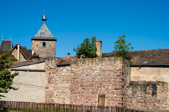 Stadtmauer in Molsheim im Elsass
