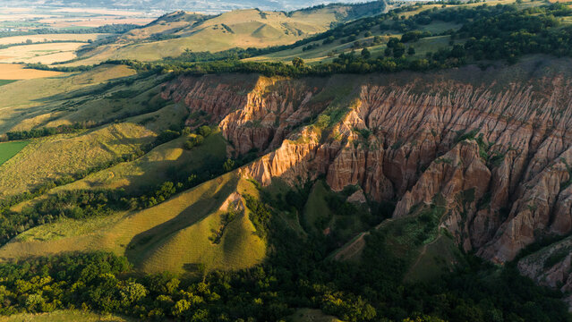 Romanian Canyon Landscape from Above at Rapa Rosie