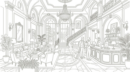 Naklejka premium sketch of church