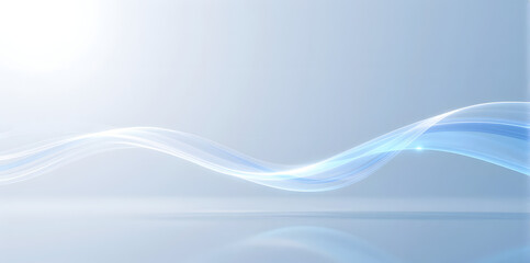 Fototapeta premium Blue gradient curve with a simple background