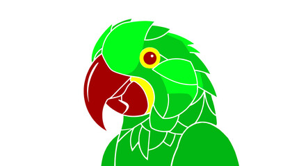 Obraz premium green and red parrot