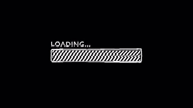 loading bar glitch animation simple animation loading bar in black background 4k