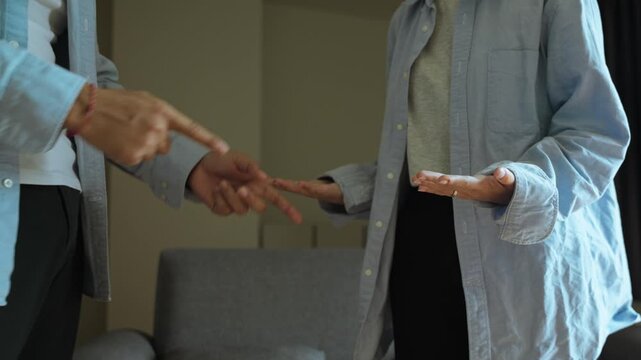 Young Asian Couple Having Honest Conversation to Resolve Conflict at Home