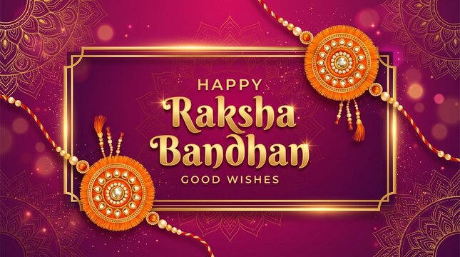 Hindu festival of Raksha Bandhan banner.