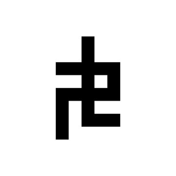 PL or LP bold monogram logo