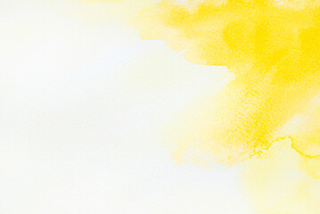 Yellow abstract watercolor background for web banners design © Anna
