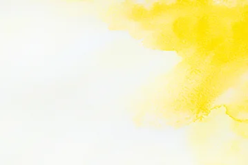 Yellow abstract watercolor background for web banners design © Anna