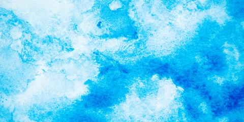 Blue abstract watercolor background for web banners design © Anna