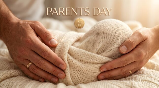Parents day, loving family, baby care, parental love, tender moment