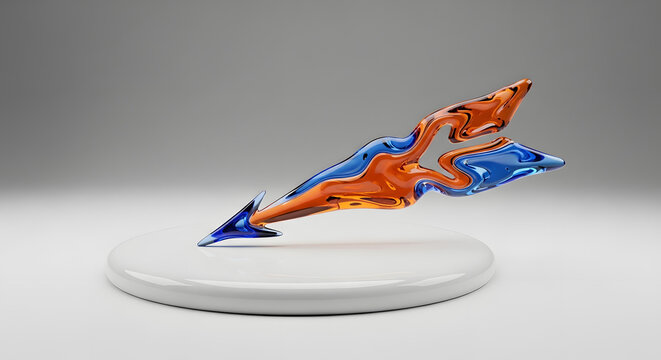 Abstract Airplane Sculpture on Display Platform