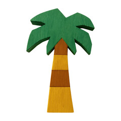 Obraz premium PNG Tropical palm tree illustration