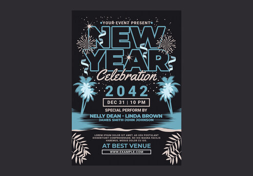 New Year Party Celebration Flyer