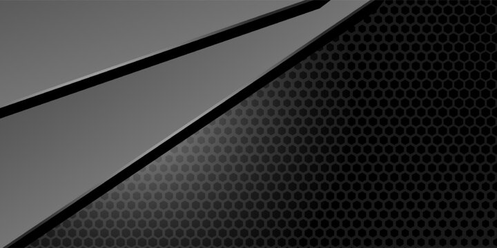 Top hexagonal abstract metal background with light. stainless style disign