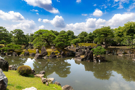 Ninomaru garden at nijo castle in kyoto japan