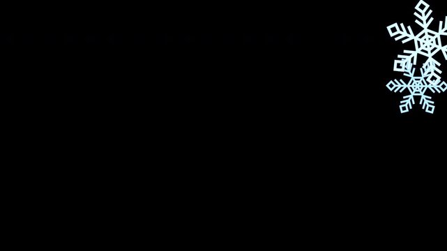 優雅に舞い落ちる水色の雪の結晶