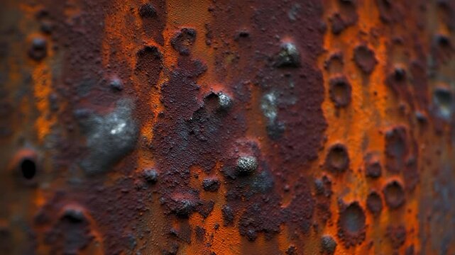 Close Up Texture of Corroded Rusted Metal Surface
