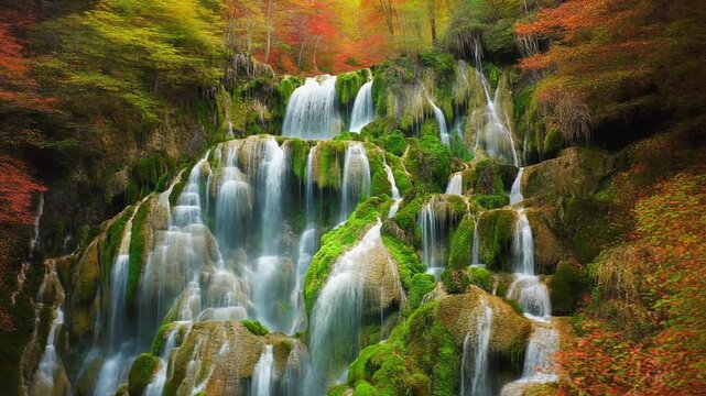 Jiuzhaigou Nuorilang Waterfall