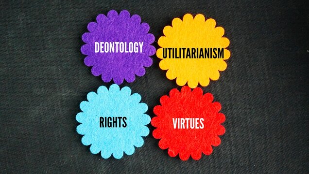 Four broad categories of ethical theory include deontology, utilitarianism, rights, and virtues word. The deontological class of ethical theories states that people should adhere to their obliga- tion
