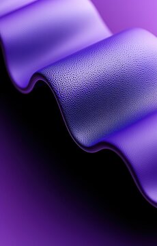 A close-up view of a vibrant purple leather texture with a wavy design