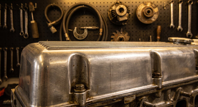 Classic engine of a car	
