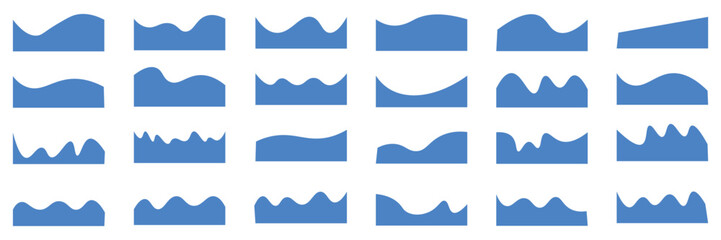 Set of down border, separator, divider shapes vector illustration © muhammad