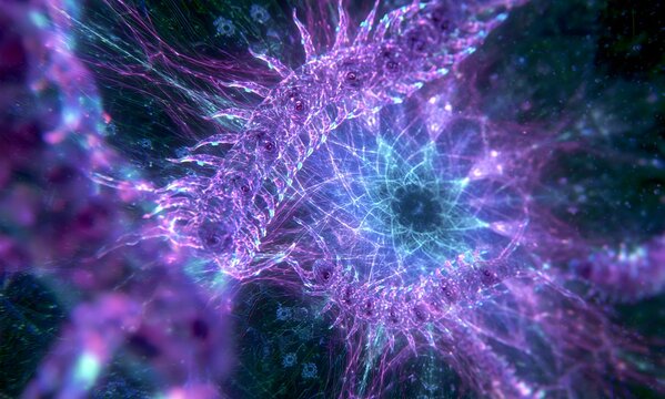 Neotropic holographic shader cell rotoscope style