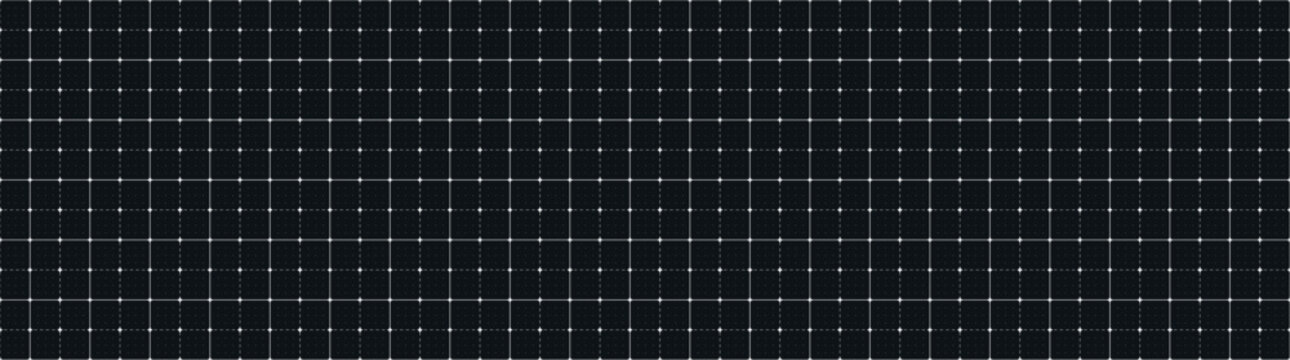 White seamless grid bg with cross lines on black background. Squared graph paper texture with markers on nodes. Blueprint style. Vector FUI backdrop for engineering diagrams planning, editable lines.