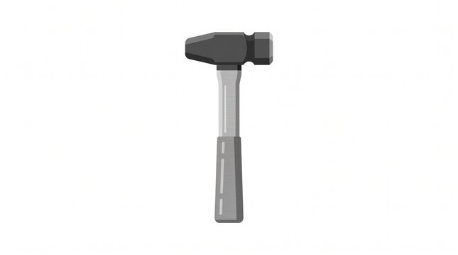 *Ball-peen or cross-peen hammer with metal head and gray handle. Used to shape metal and drive rivets.*