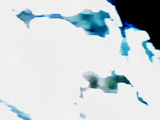Fototapeta premium Abstract artistic background with blue organic shapes and a subtle paper texture overlay.