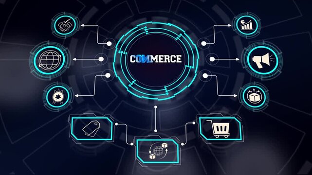 Commerce network infrastructure demonstrating multi-national trading systems and digital transaction ecosystem analytics