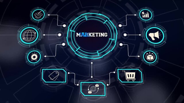 Marketing strategy dashboard visualizing corporate brand outreach planning and global audience engagement parameters