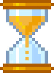 Fototapeta premium Hourglass Sand Falling Pixel Art