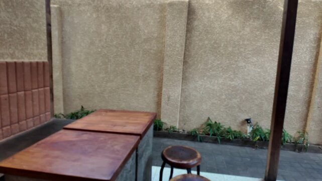 outdoor cafe in the city