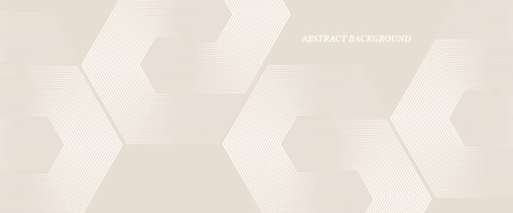Fototapeta premium Abstract background with glowing white geometric line design. Modern glossy white hexagon line pattern for covers, posters, banners, presentations, and certificates.eps,10