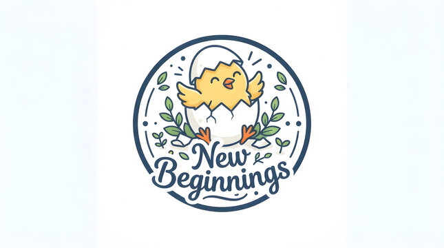 Hatching chick emerges from egg, New Beginnings icon