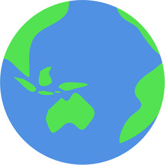 Earth planet cute sticker © Ekatamadesign