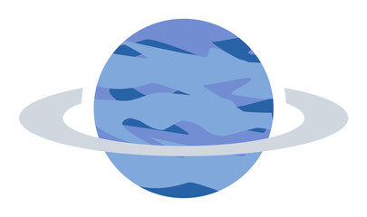 Uranus planet cute cartoon sticker © Ekatamadesign