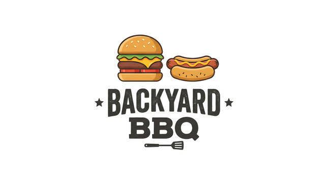 Hamburger and hot dog icons for Backyard BBQ