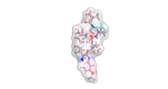 Voxilaprevir, direct-acting antiviral protease inhibitor for chronic hepatitis C, 3D molecule 4K 