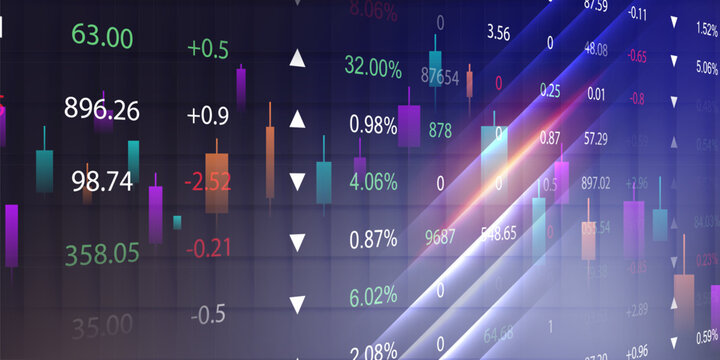 business vector illustration design Stock market charts or Forex trading charts for business and finance ideas.