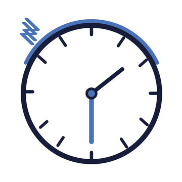 Clock icon showing time. Minimalist watch symbol for deadline and schedule management.