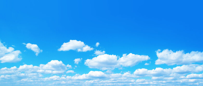 Blue Sky background with tiny clouds