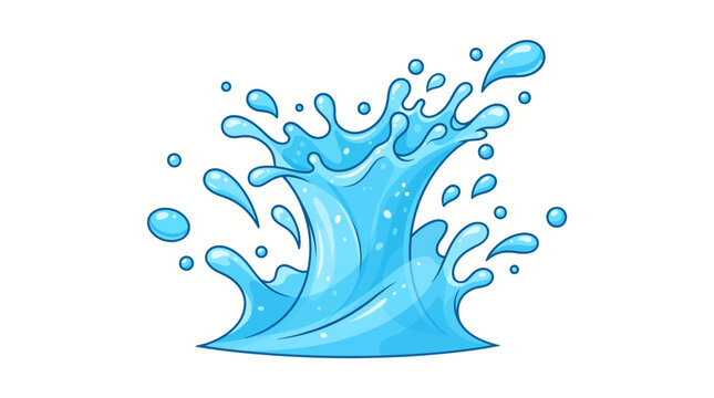 Water droplets splash upwards creating a wave motion in air.