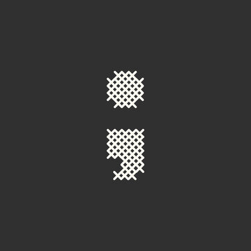 Woven semicolon textile pattern